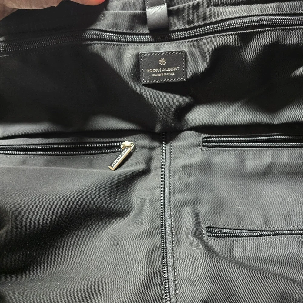 Hook & Albert Grey Waxed Canvas Garment Weekender Bag Travel Carry-On Duffel
